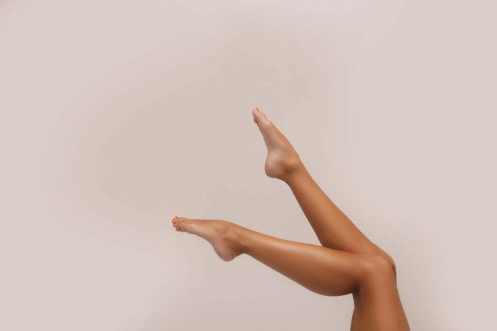 Tanned Legs maintained by laser hair removal
